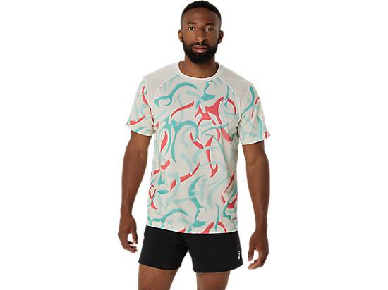 Asics Men's Road All Over Print SS Top