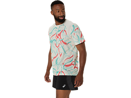 Asics Men's Road All Over Print SS Top