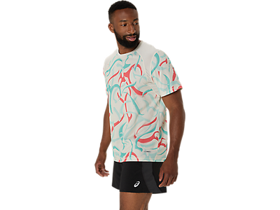 Asics Men's Road All Over Print SS Top