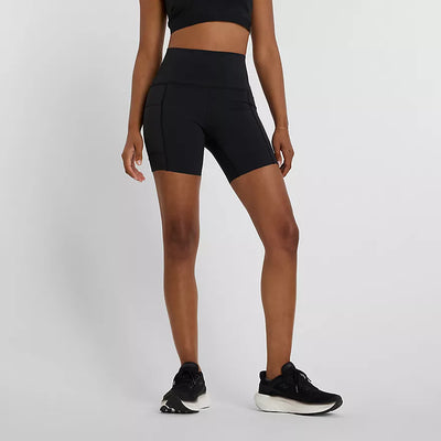 New Balance Sleek Pocket High Rise Short 6"